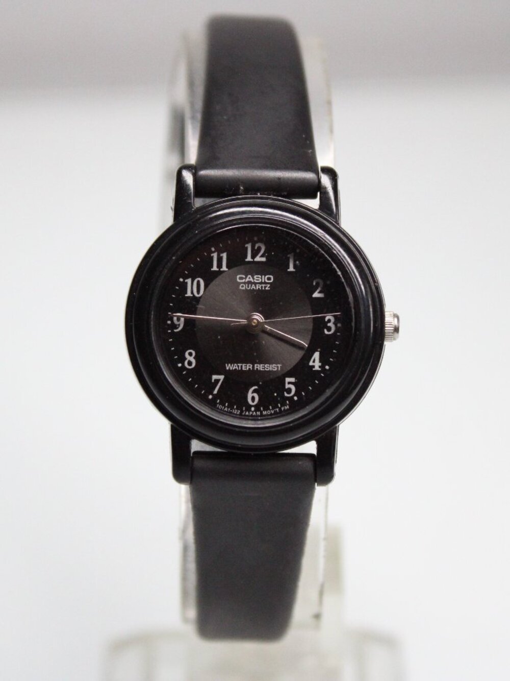 Casio Quartz Watch 101A-122 Black Dial Black Band Water Resist Japan Movt